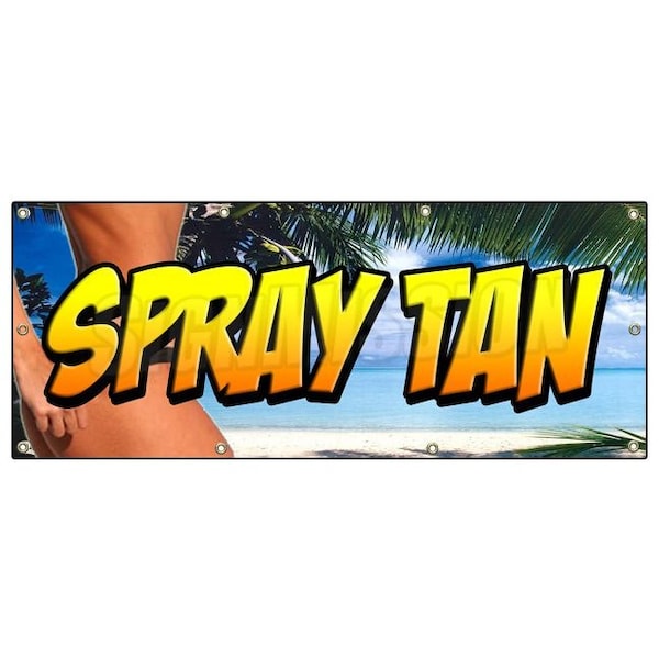 SPRAY TAN BANNER SIGN tanning salon spa lotion signs suntan